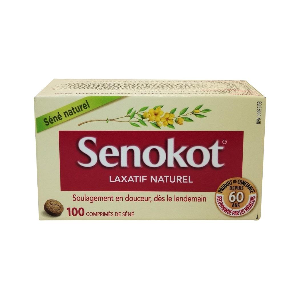 Product label for Senokot Natural Laxative Tablets 100s in French