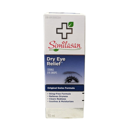 Product Label for Similasan Dry Eye Relief Original Swiss Formula (10 mL) in French
