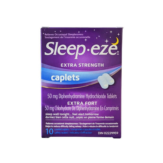 Sleep-eze Extra Strength Diphenhydramine Hydrochloride 50 mg Caplets (10 caplets)