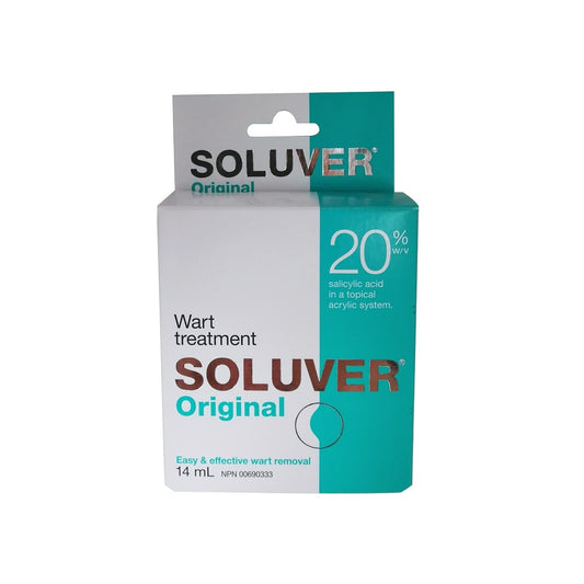 Product label for Soluver Original Wart Treatment  in English
