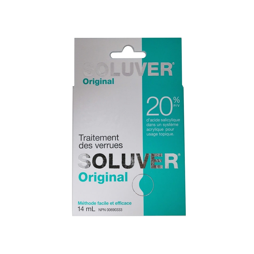 Product label for Soluver Original Wart Treatment in French