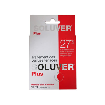 Product label for Soluver Plus Treatment for Resistant Warts  in French