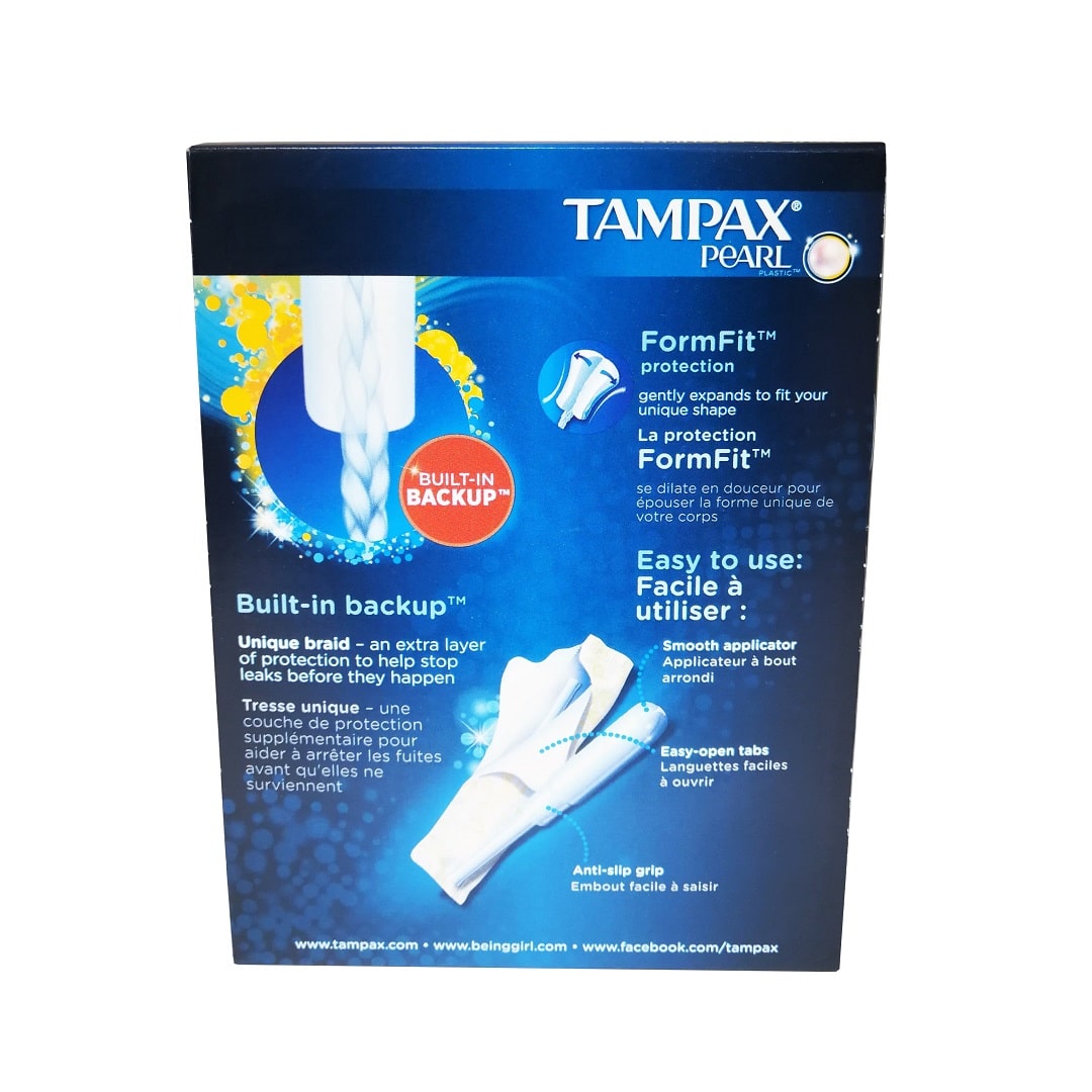 Product features for Tampax Pearl Regular Absorbency (18 count)