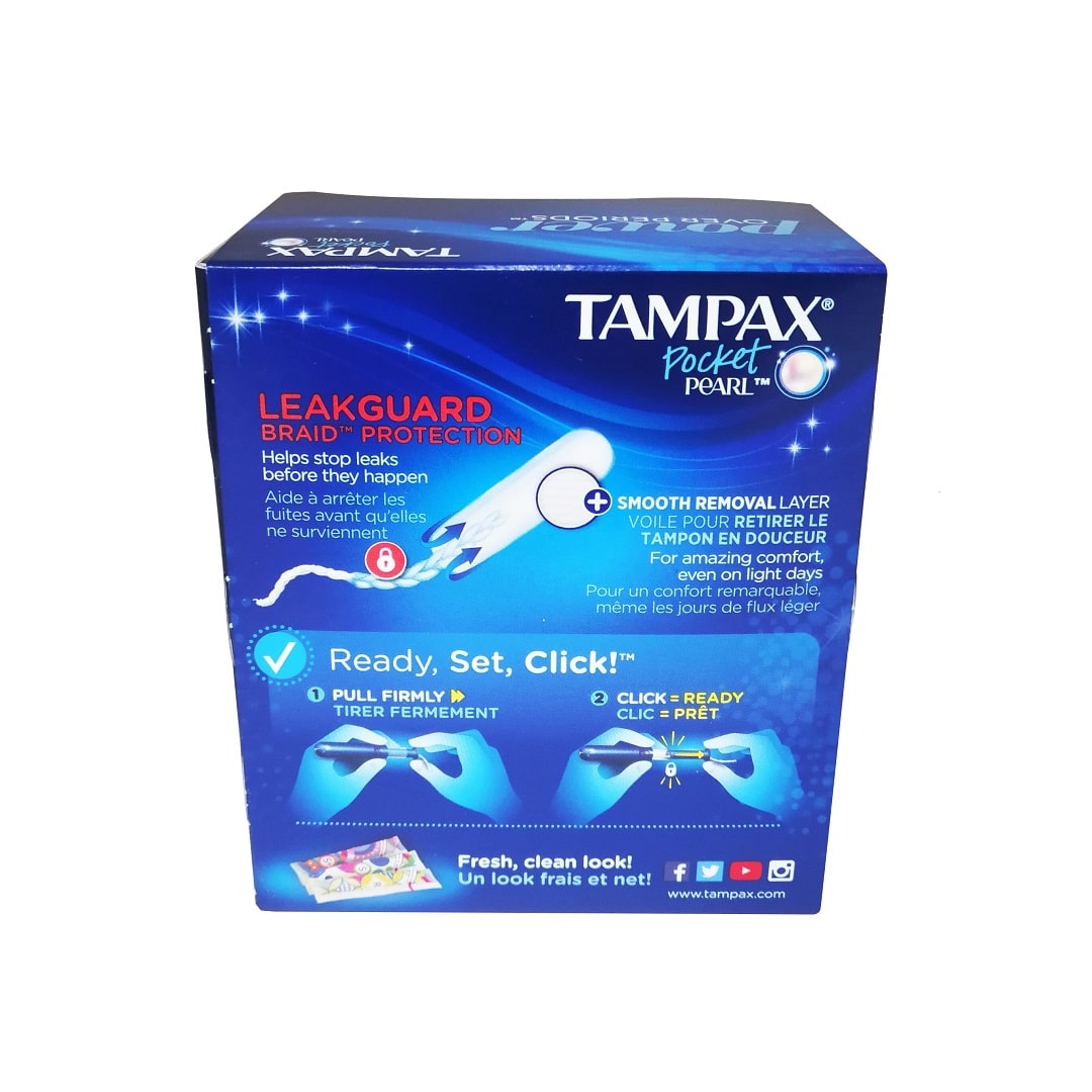 Features for Tampax Pocket Pearl Regular Absorbency (18 count)
