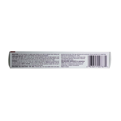 Indications, directions, warnings, and ingredients for Taro Clotrimaderm Vaginal Cream 2% in English