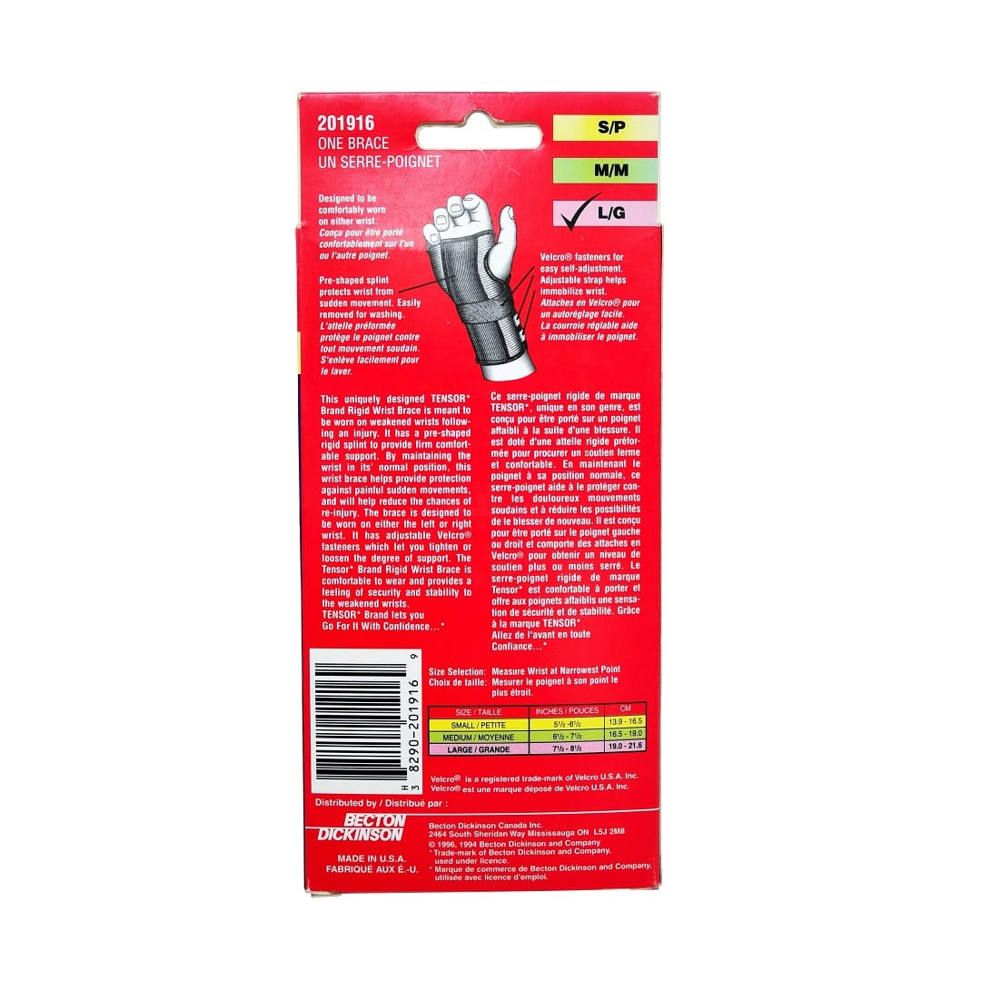 Tensor Plus Rigid Wrist Brace (Large) – beyondRx.ca (by 99 Pharmacy)