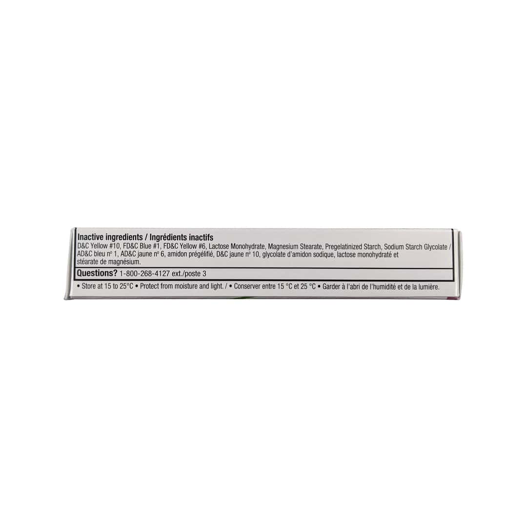 Inactive ingredients for Teva-Loperamide 2mg (12 tablets)