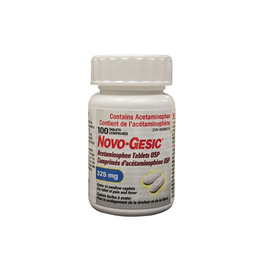 Product label for Teva Acetaminophen Regular Strength 325 mg (100 caplets)