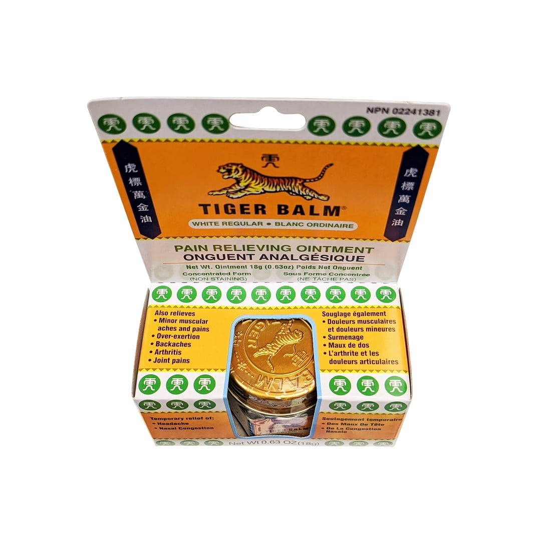Indications for Tiger Balm White Regular Pain Relieving Ointment (18 grams)