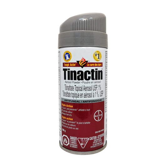 Product label for Tinactin Antifungal Aerosol (Tolnaftate 1%)