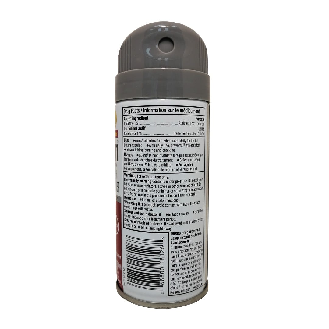 Ingredients, uses, and warnings for Tinactin Antifungal Aerosol (Tolnaftate 1%)
