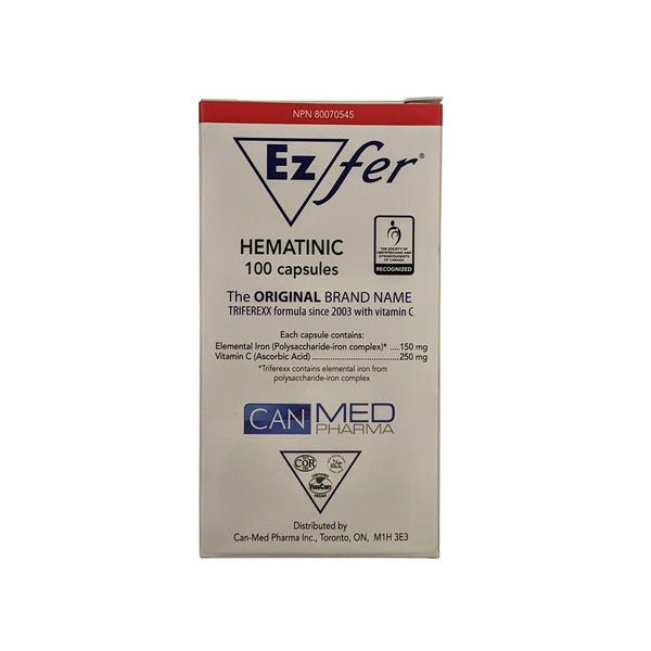 Triferexx Ez Fer 150 mg Elemental Iron with 250 mg Vitamin C (100 Caps ...