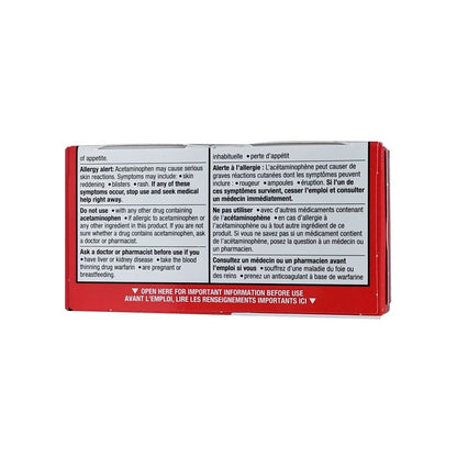 Warnings for Tylenol Extra Strength Acetaminophen 500mg 100 caps