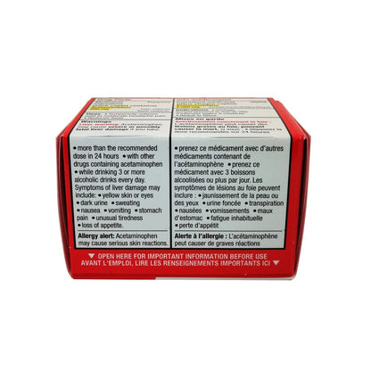 Warnings for Tylenol Extra Strength Acetaminophen 500mg (24 caplets)