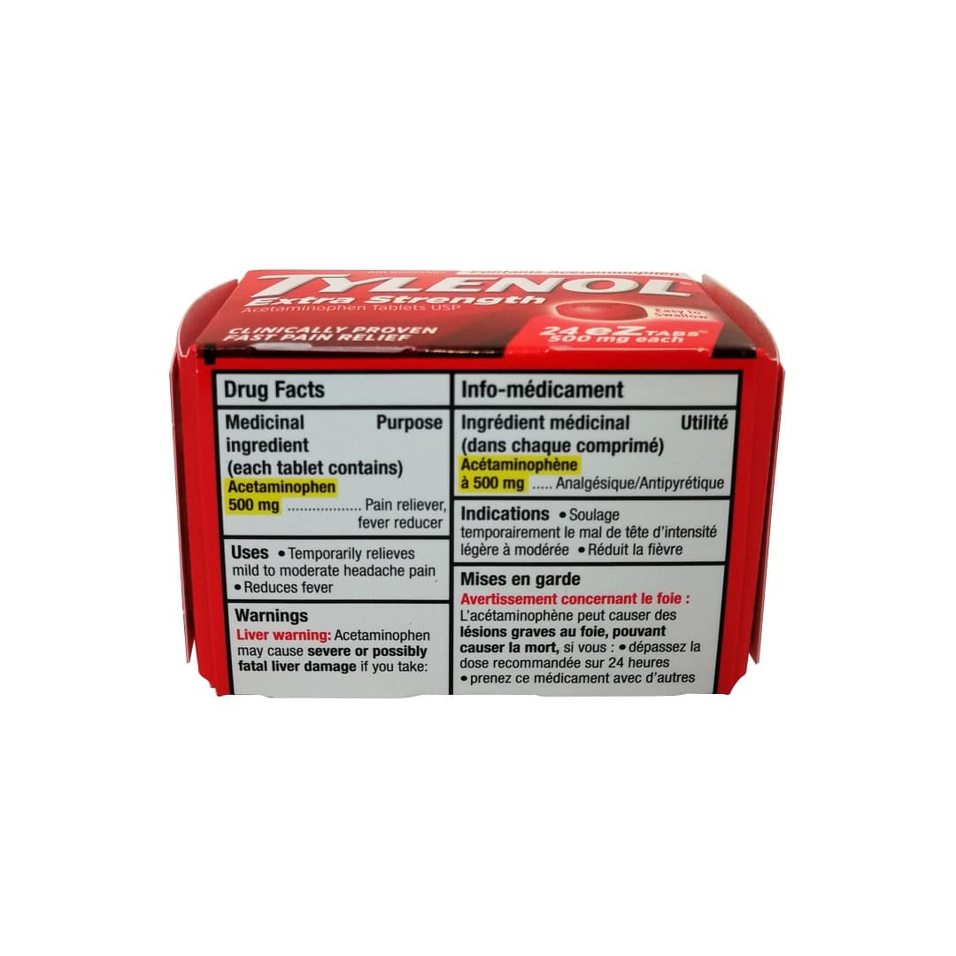 Tylenol Extra Strength Acetaminophen 500mg (24 eZ Tablets)