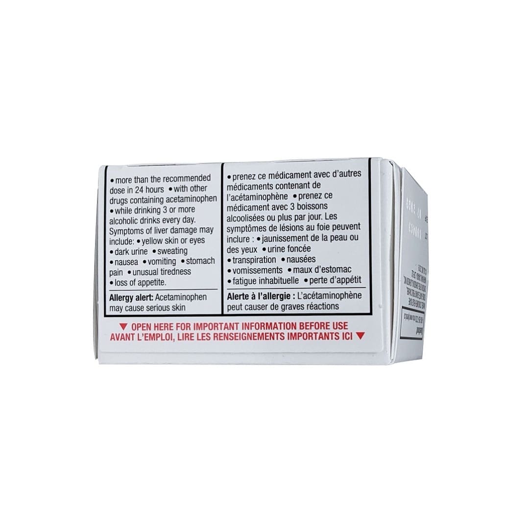 Warnings for Tylenol Regular Strength Acetaminophen 325mg 24 caps