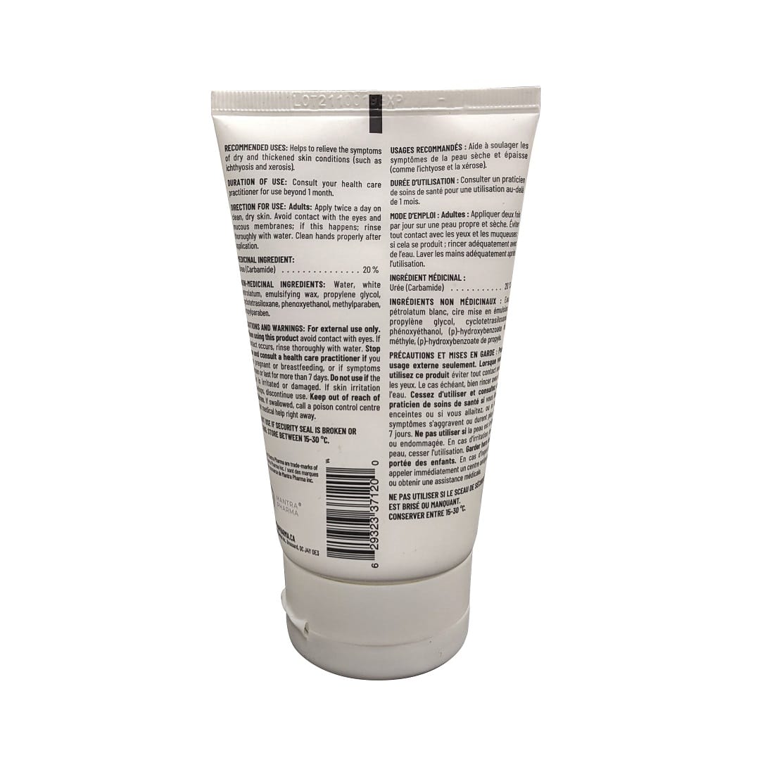Uses, directions, ingredients, and warnings for Urederma 20 Therapeutic Cream with Urea 20% (100 mL)