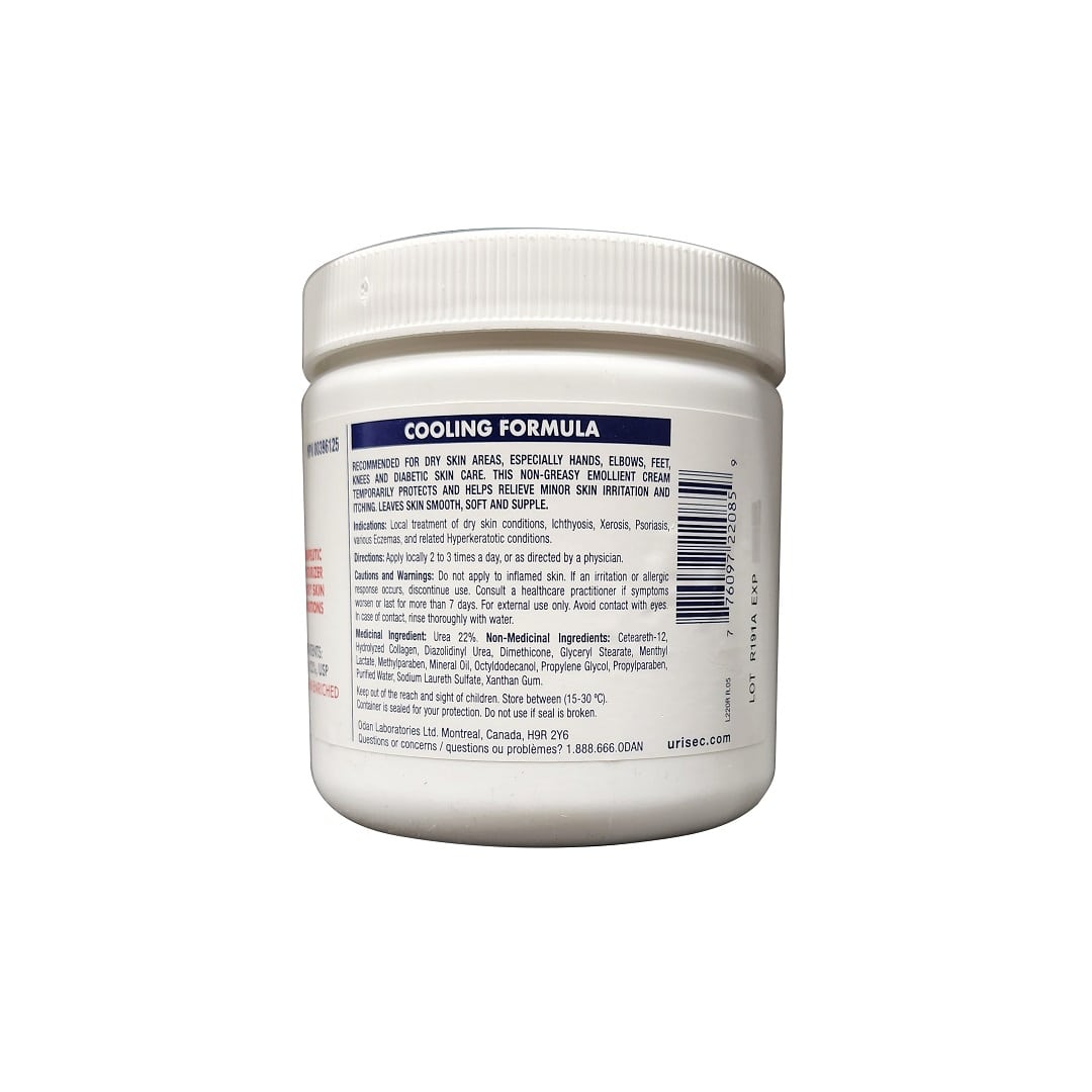 Description, directions, warnings, ingredients for Urisec Cream 22% Urea (454 grams) in English