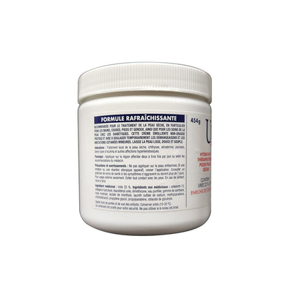 Description, directions, warnings, ingredients for Urisec Cream 22% Urea (454 grams) in French