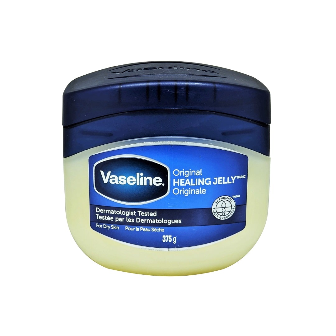 Product label for Vaseline Petroleum Jelly Original 375g