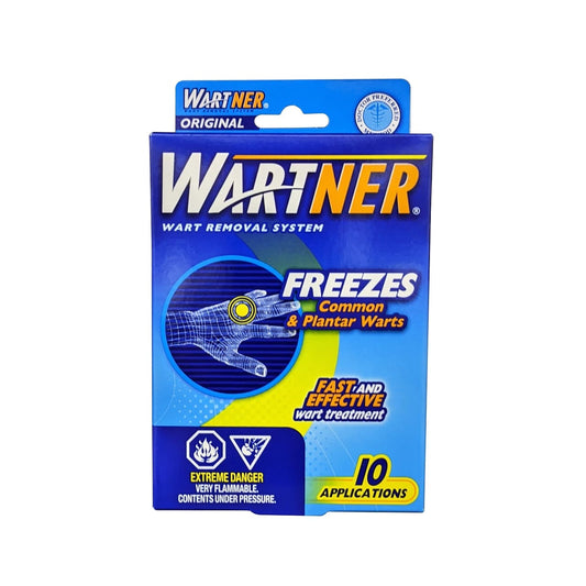 Product label for Wartner Original Wart Removal System (10 count) in English
