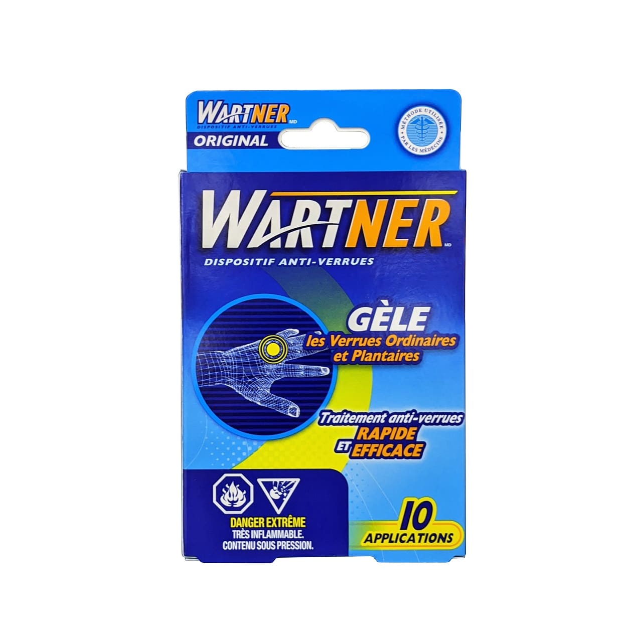 Product label for Wartner Original Wart Removal System (10 count) in French