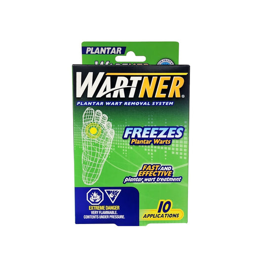 Product label for Wartner Plantar Wart Removal System (10 count) in English