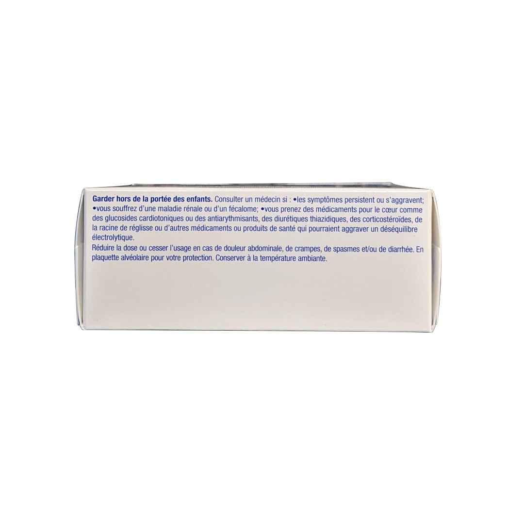 Cautions for ex-lax Gentle Overnight Laxative Sennosides USP 15 mg (60 pills) in French