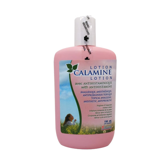 Product label for Rougier Pharma Calamine Lotion with Antihistamine
