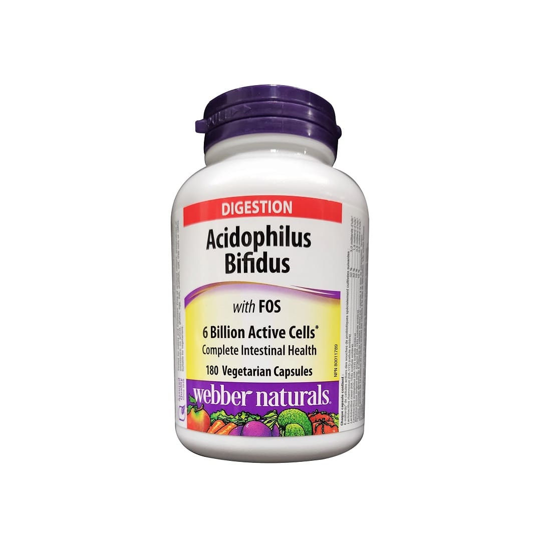webber naturals Acidophilus Bifidus 6 Billion with FOS (180 capsules ...