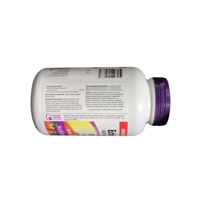 Ingredients, purpose, dose, cautions for webber naturals Echinacea 500 mg (180 capsules) (50% Bonus) in English