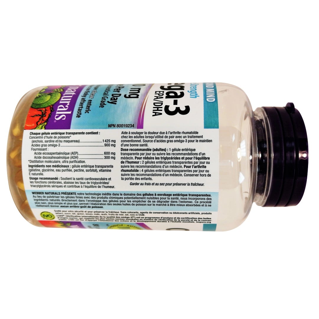 webber naturals Omega 3 Triple Strength 900mg 80 softgels