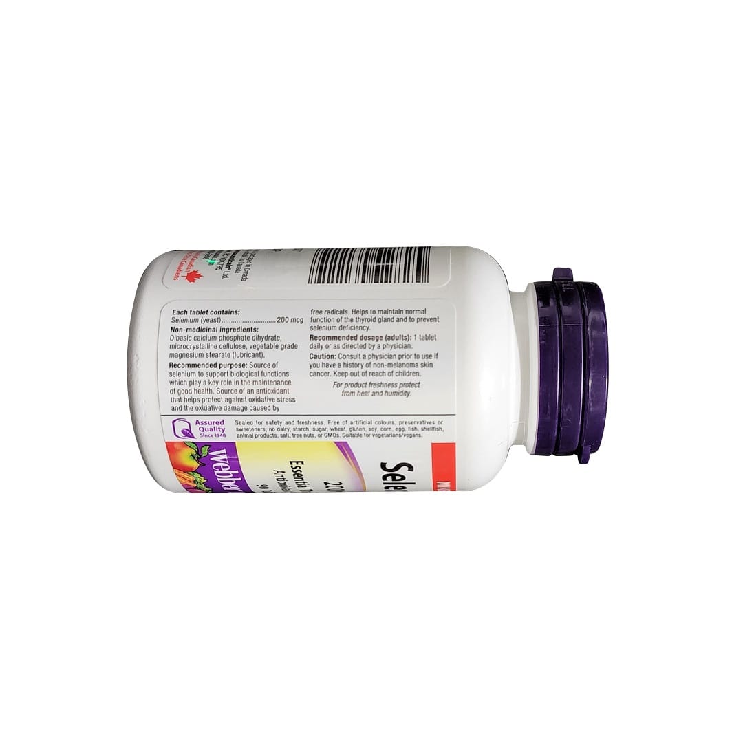 Ingredients, purpose, caution for webber naturals Selenium 200 mcg (90 tablets) in English