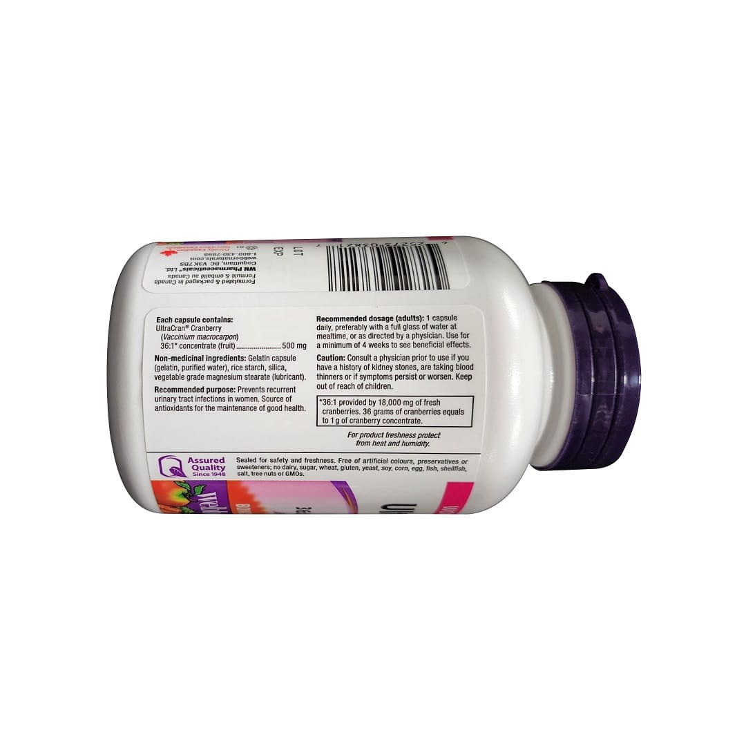 Ingredients, purpose, dose, caution for webber naturals UltraCran 500 mg 36:1 Concentrate (80 capsules) in English